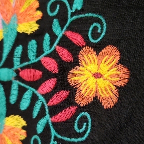 Umgee S/M Kimono Floral Embroidered Duster cardigan Boho lagenlook - Picture 9 of 10